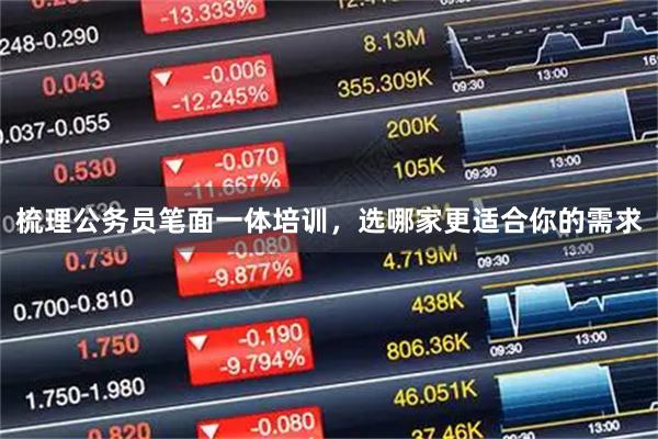 梳理公务员笔面一体培训，选哪家更适合你的需求