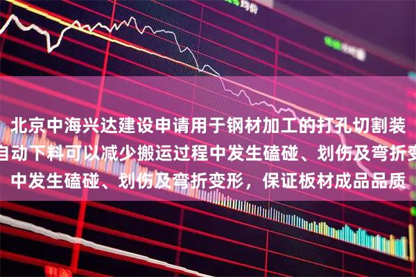 北京中海兴达建设申请用于钢材加工的打孔切割装置专利，切割后板材的自动下料可以减少搬运过程中发生磕碰、划伤及弯折变形，保证板材成品品质