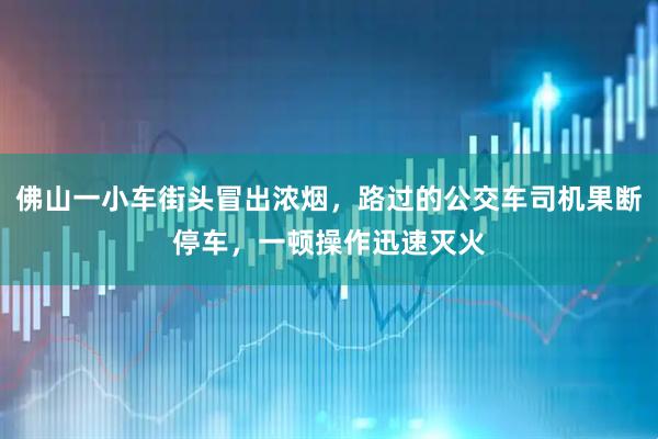 佛山一小车街头冒出浓烟,路过的公交车司机果断停车,一顿操作迅速灭火